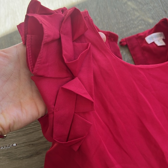 Girls Gymboree ruffle red dress size 5 - Picture 4 of 4